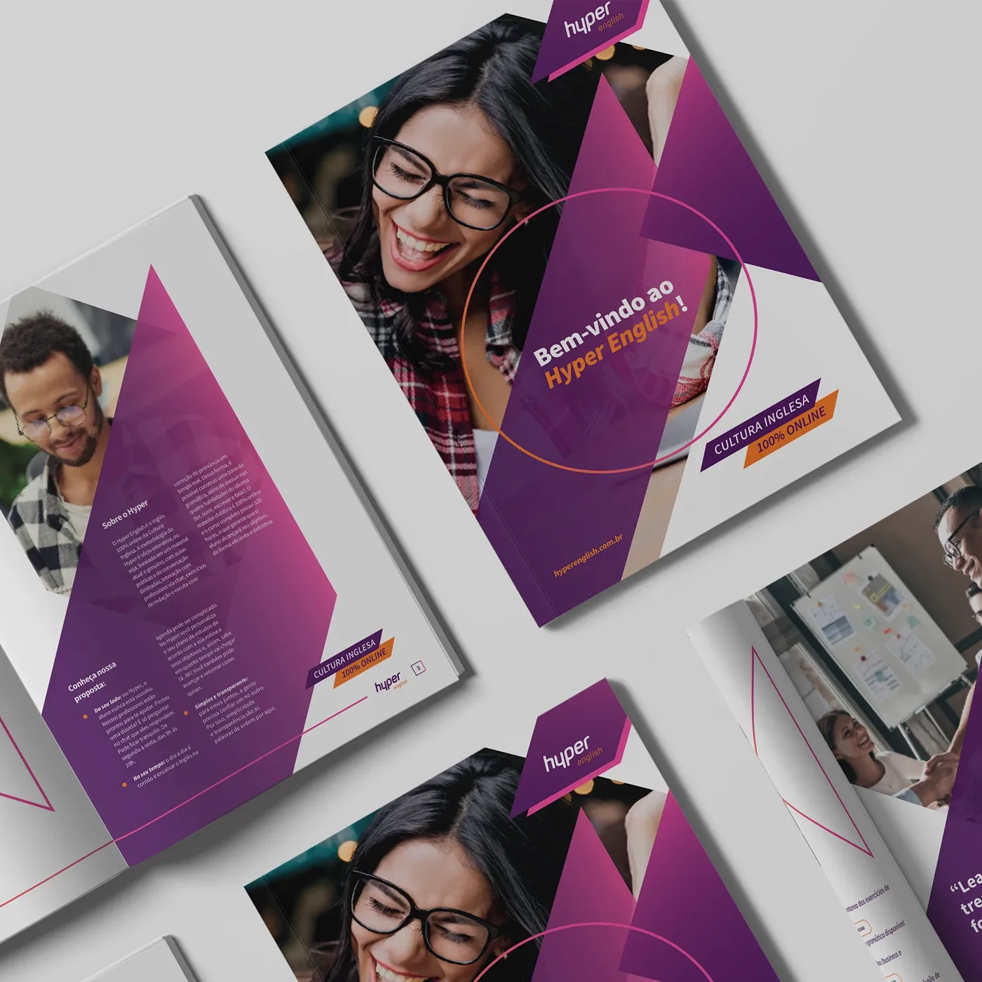 Welcome Kit Hyper English - Design Editorial Cultura Inglesa EAD pelo designer Igor Veronesi (Agência DTO).